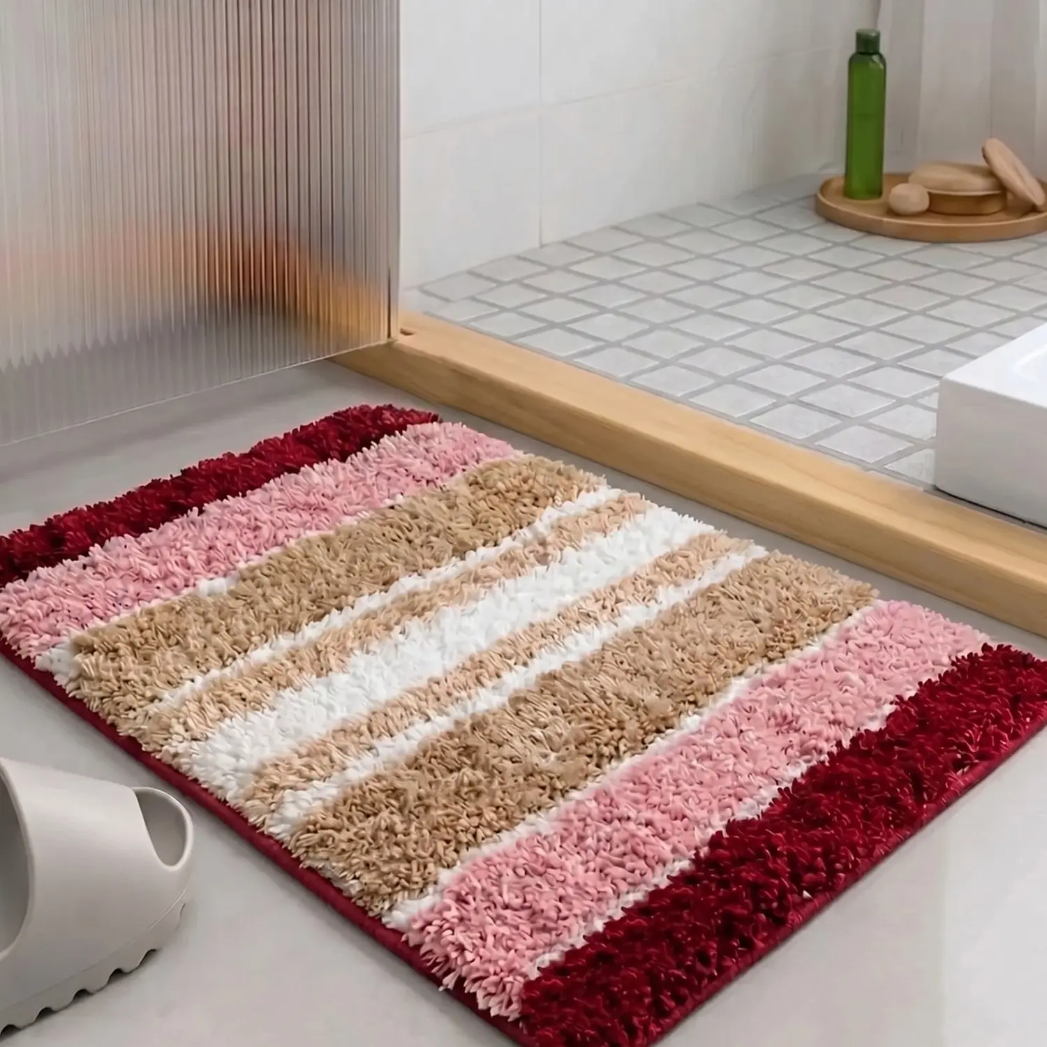 Premium Absorbent Anti – Skid Microfiber Bathroom Rug | Soft & Quick – Dry Floor Mat (40 × 60 cm / 50 × 80 cm)